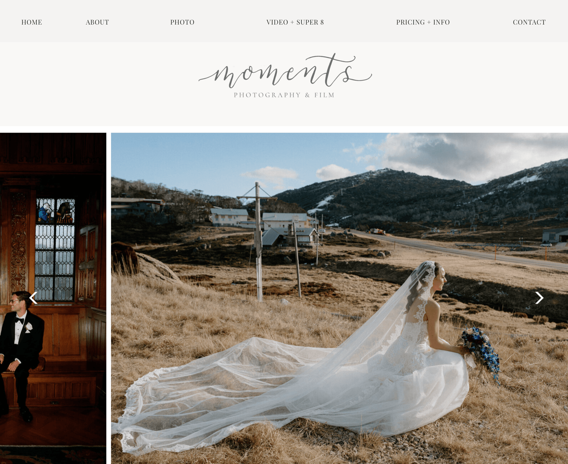 Moments Photography website